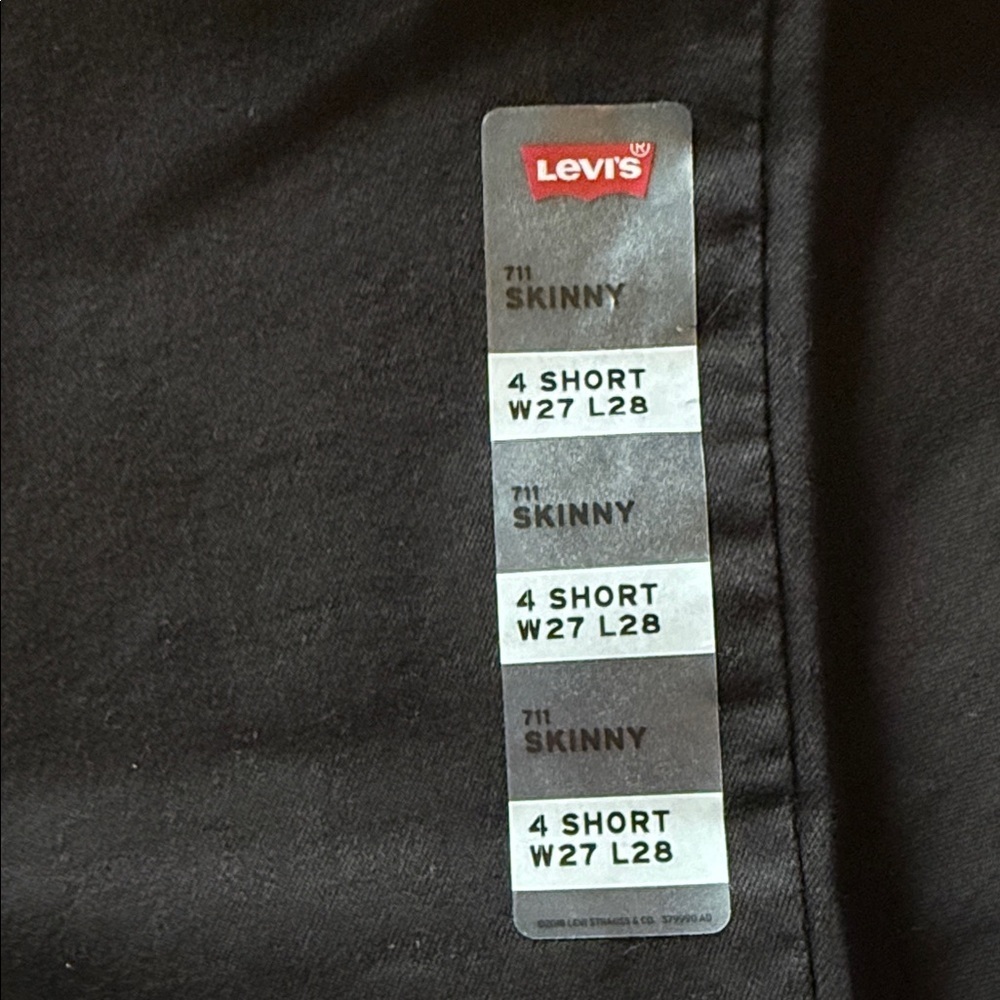 Levi's Black Skinny Jeans Stretch Denim - Picture 4 of 5